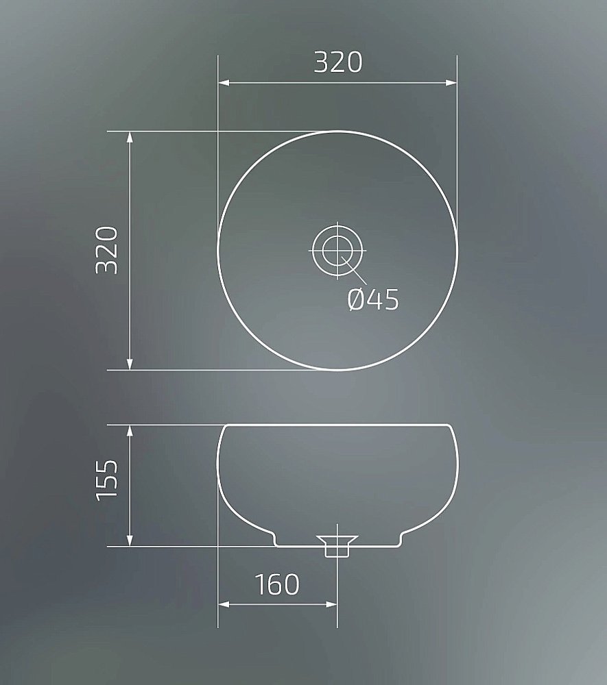 Раковина накладная Gid Esfera 32 Mnc480 54432 черная мрамор купить в интернет-магазине Sanbest