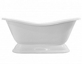 Ванна Эстет Бостон silk 180x74 на подиуме, белая матовая купить в интернет-магазине Sanbest