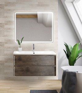 Тумба с раковиной BelBagno ALBANO 90 Rovere Nature Grigio для ванной в интернет-магазине Sanbest