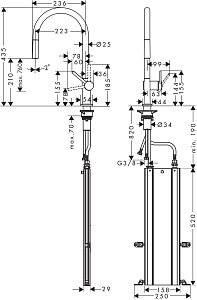 Смеситель для кухни Hansgrohe Talis M54 210 72803000 купить в интернет-магазине сантехники Sanbest