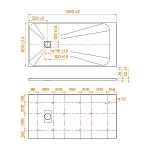 Душевой поддон RGW TSS-W 553502816-01 80x160 белый купить в интернет-магазине Sanbest