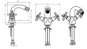 Смеситель для биде Boheme Brillante Presente 356 купить в интернет-магазине сантехники Sanbest