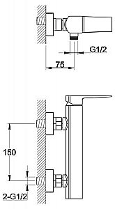 Смеситель для душа BelBagno ARLIE ARL-ESDM-CRM купить в интернет-магазине сантехники Sanbest