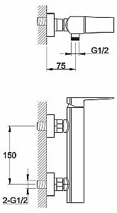 Смеситель для душа BelBagno ARLIE ARL-ESDM-CRM купить в интернет-магазине сантехники Sanbest