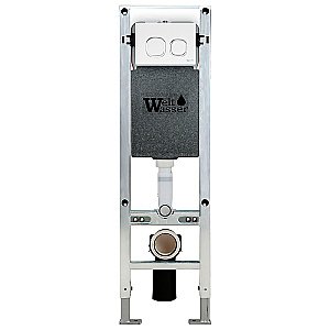 Инсталляция для унитаза WeltWasser WW AMBERG 350 ST MT-CR с кнопкой матовый хром купить в интернет-магазине сантехники Sanbest