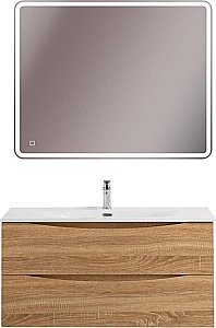 Тумба с раковиной BelBagno MARINO-CER-N-1000-2C-SO-WO-P Rovere Bianco для ванной в интернет-магазине Sanbest