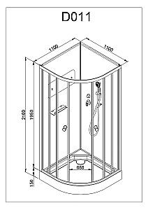 Душевая кабина AvaCan D Серия D011 110х110 купить в интернет-магазине Sanbest