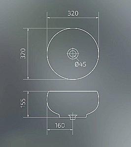 Раковина накладная Gid Esfera 32 Mnc480 54432 черная мрамор купить в интернет-магазине Sanbest