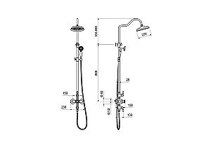 Душевая система Aquatek Классик AQ2563PG полированное золото купить в интернет-магазине сантехники Sanbest