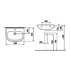 Раковина на пьедестале Jika Deep by Jika 50 купить в интернет-магазине Sanbest