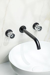 Смеситель для раковины Boheme ELEGANTE 152-2-B-EL черный купить в интернет-магазине сантехники Sanbest