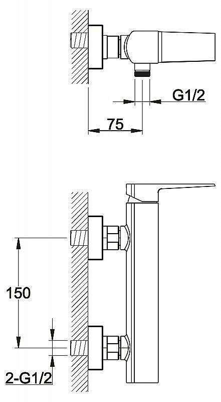 Смеситель для душа BelBagno ARLIE ARL-ESDM-CRM купить в интернет-магазине сантехники Sanbest