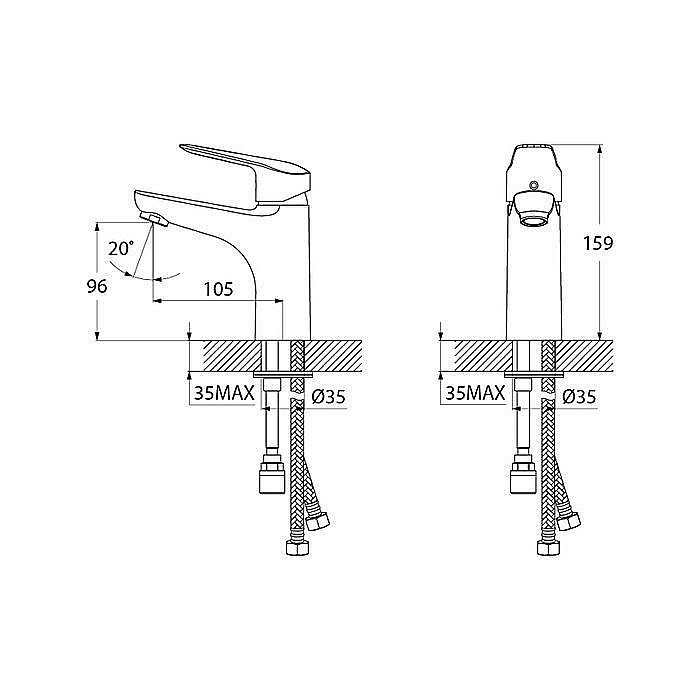 Смеситель для раковины IDDIS Torr TORSB00i08 купить в интернет-магазине сантехники Sanbest