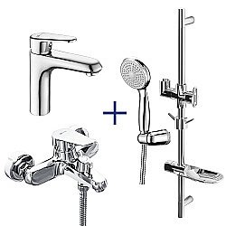 Набор смесителей Lemark Point LM0380C хром купить в интернет-магазине сантехники Sanbest