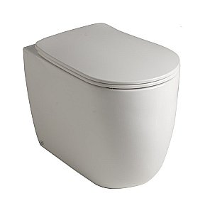 Унитаз приставной Kerasan Nolita 5318 белый матовый, безободковый купить в интернет-магазине Sanbest