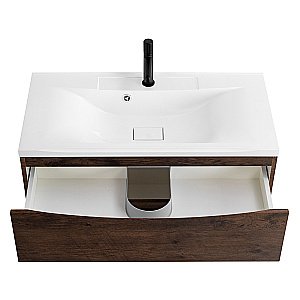 Тумба с раковиной Belbagno MARINO 90 2C-SO/BB900/450-LV-MR-PR Rovere Moro для ванной в интернет-магазине Sanbest