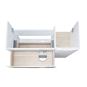 Тумба с раковиной Azario Lotos 100/2 CS00093902 белая для ванной в интернет-магазине Sanbest