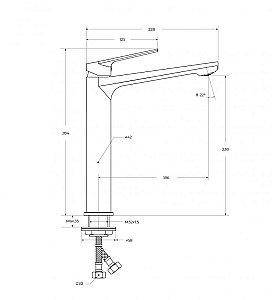 Смеситель для раковины Cezares COMFORT-LC-01-W0 хром купить в интернет-магазине сантехники Sanbest