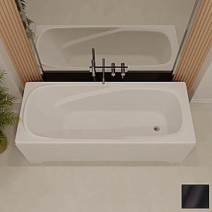 Ванна из искусственного камня Veconi Fresca FRS17070BM 170х70 черная матовая купить в интернет-магазине Sanbest