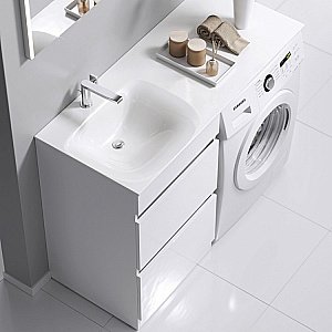 Тумба с раковиной Aqwella Forma 115 белая для ванной в интернет-магазине Sanbest