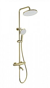 Душевая система с термостатом WONZON & WOGHAND CAPSULE, Брашированное золото (WW-B3031-A2- BG) купить в интернет-магазине сантехники Sanbest