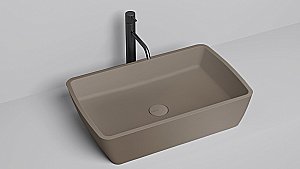 Раковина накладная Salini GLORIA 11 1102212MF 65 из искусственного камня S-Stone, матовая, цвет по RAL полностью купить в интернет-магазине Sanbest