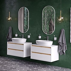 Зеркало Excellent Revia 50х100 DOEX.RE100.050.WH белое матовое в ванную от интернет-магазине сантехники Sanbest