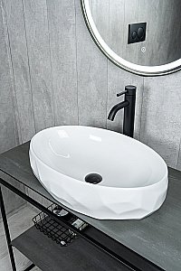 Раковина накладная Gid 9030wx белая купить в интернет-магазине Sanbest