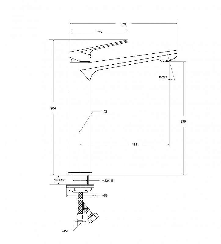 Смеситель для раковины Cezares COMFORT-LC-01-W0 хром купить в интернет-магазине сантехники Sanbest