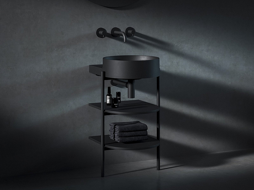 Раковина Ravak Yard 400 XJX0D040000 черный матовый купить в интернет-магазине Sanbest