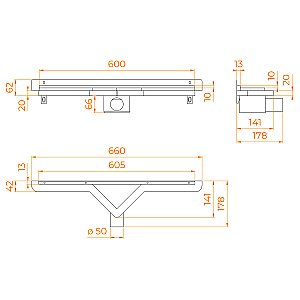 Душевой трап RGW SDR-60 Хром купить в интернет-магазине Sanbest