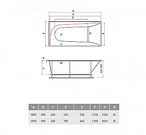 Акриловая ванна Vayer Boomerang 180x80 L/R купить в интернет-магазине Sanbest