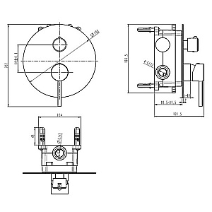 Смеситель для душа Caprigo DON 53-552-brg золото матовое купить в интернет-магазине сантехники Sanbest