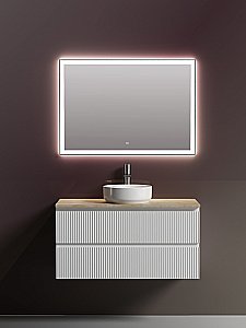 Тумба с раковиной Sancos SNOB T 100 со столешницей, белая матовый для ванной в интернет-магазине Sanbest