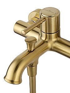 Смеситель для ванны с душем WONZON & WOGHAND TOR, Брашированное золото (WW-88037073-BG) купить в интернет-магазине сантехники Sanbest