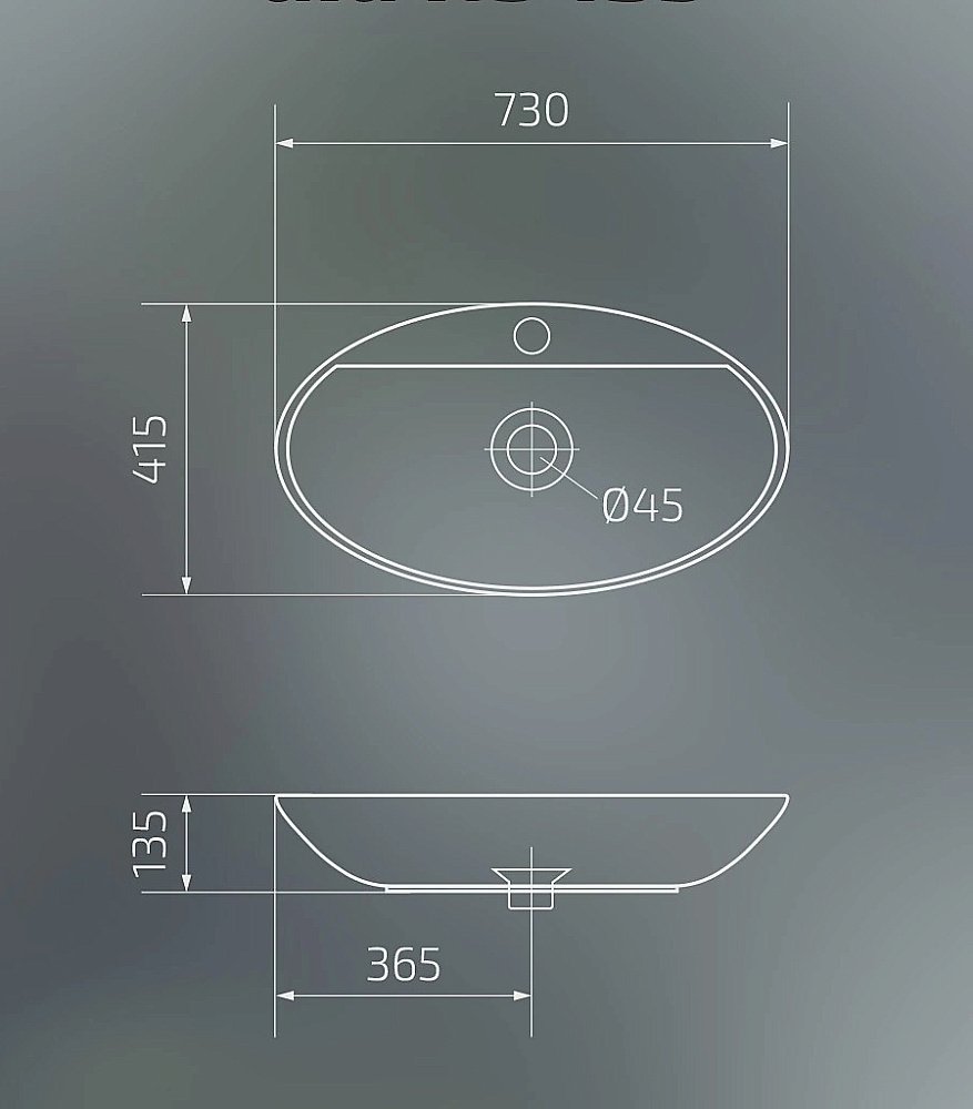 Раковина накладная Gid Lago 61 N9435 51149 белая купить в интернет-магазине Sanbest