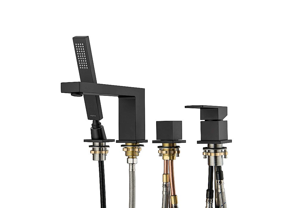 Смеситель на борт ванны Aquatek Либра AQ1648MB черный матовый купить в интернет-магазине сантехники Sanbest