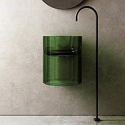 Раковина подвесная Abber Kristall AT2704Emerald зеленая прозрачная купить в интернет-магазине Sanbest