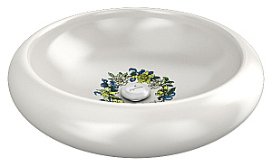 Раковина Elghansa 51 EG4165-114 белая с декором купить в интернет-магазине Sanbest
