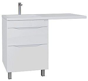 Тумба с раковиной Grossman Вилар 120 белая для ванной в интернет-магазине Sanbest