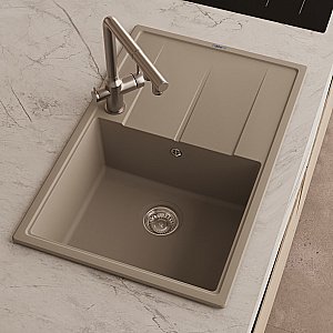 Кухонная мойка Abber Quarz 78х51 AQ2904S песочная матовая купить в интернет-магазине сантехники Sanbest