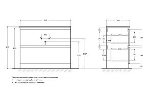Тумба с раковиной BelBagno ALBANO 100 напольная Bianco Lucido для ванной в интернет-магазине Sanbest