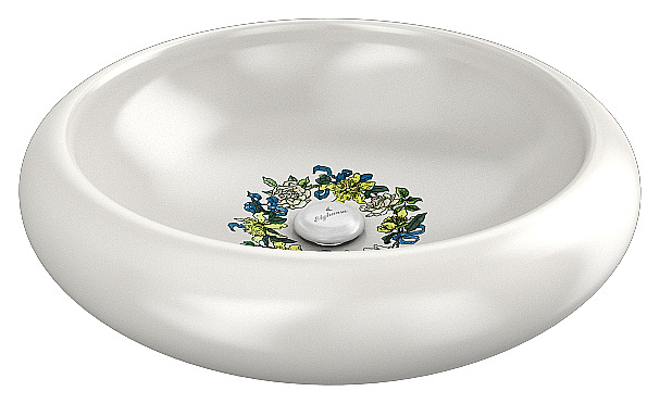 Раковина Elghansa 51 EG4165-114 белая с декором купить в интернет-магазине Sanbest