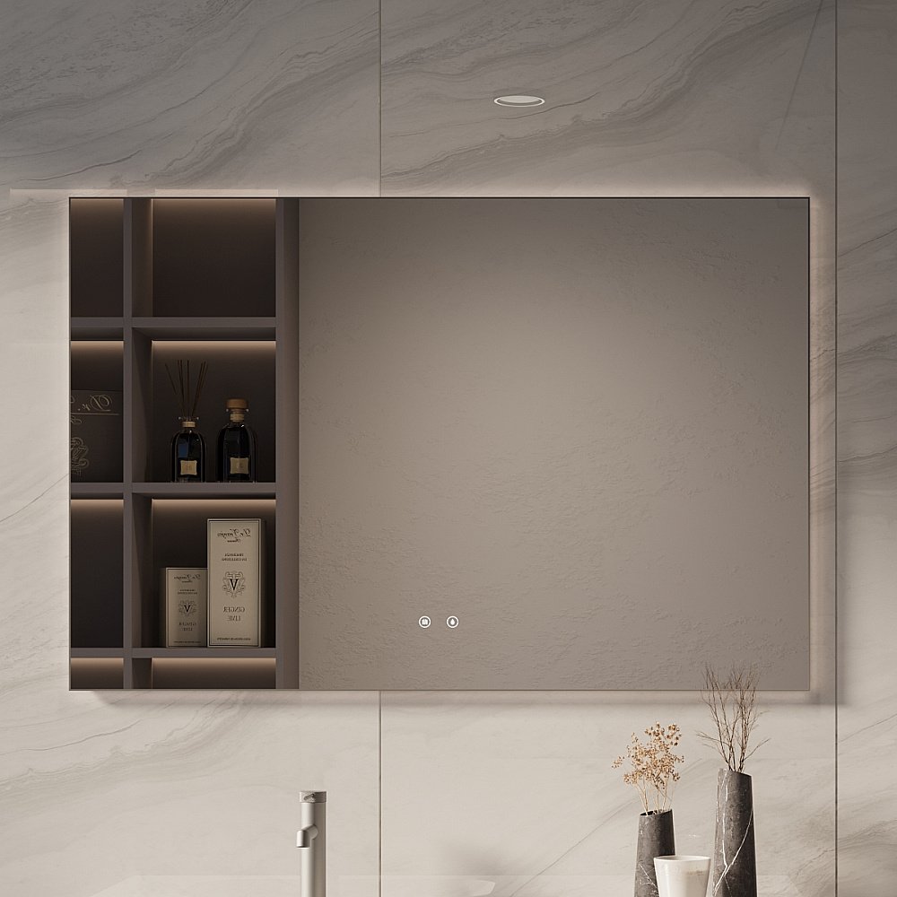 Зеркало LED Vincea VLM-4F120GM-2 120х80 вороненая сталь в ванную от интернет-магазине сантехники Sanbest