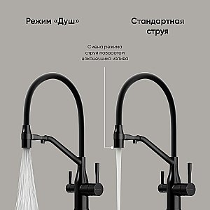 Смеситель для кухни Sancos Orta SC4008MB черный матовый купить в интернет-магазине сантехники Sanbest