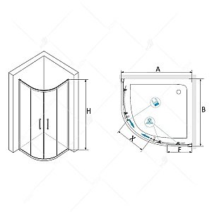 Душевой уголок RGW Passage PA-51 100x100 купить в интернет-магазине Sanbest