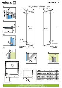Душевая дверь Radaway Arta DWJ II 100 купить в интернет-магазине Sanbest