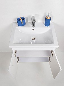 Тумба с раковиной Orange Таис TP2-TUW+RA 60 белая для ванной в интернет-магазине Sanbest