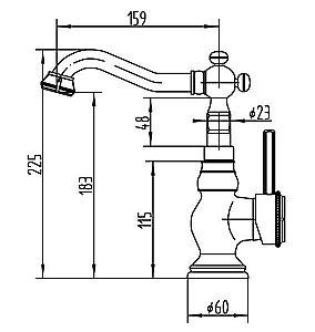 Смеситель для раковины Zorg Antic A 309U-SL купить в интернет-магазине сантехники Sanbest