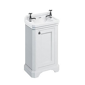 Тумба с раковиной Burlington Classic 51 белая матовая для ванной в интернет-магазине Sanbest